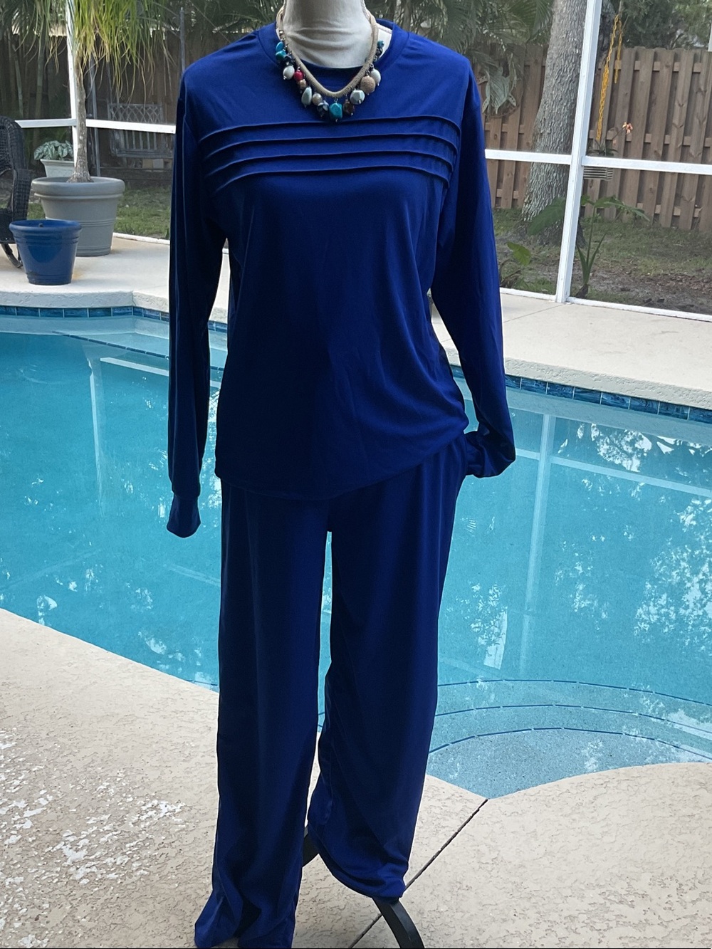 Royal Blue Two-Piece Lounge Set